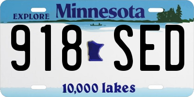 MN license plate 918SED