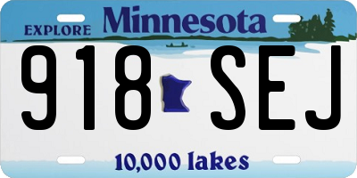 MN license plate 918SEJ