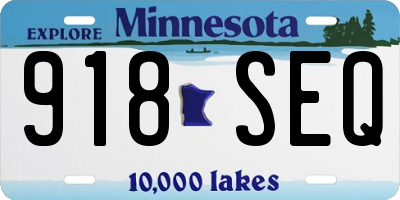 MN license plate 918SEQ