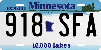 MN license plate 918SFA