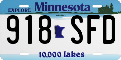 MN license plate 918SFD