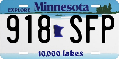 MN license plate 918SFP