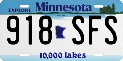 MN license plate 918SFS