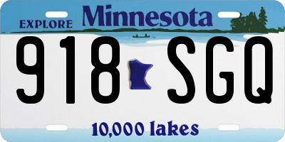 MN license plate 918SGQ