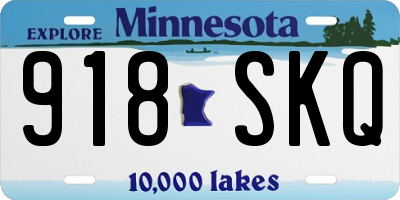 MN license plate 918SKQ