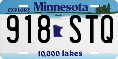 MN license plate 918STQ