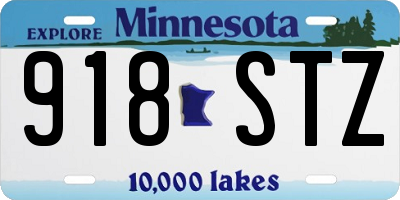 MN license plate 918STZ