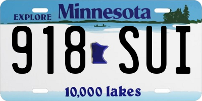 MN license plate 918SUI