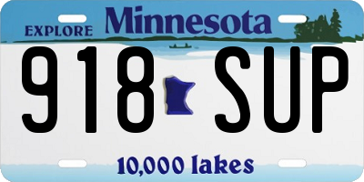 MN license plate 918SUP
