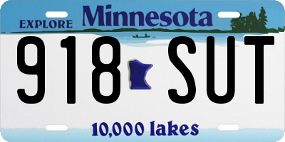MN license plate 918SUT