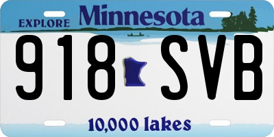 MN license plate 918SVB