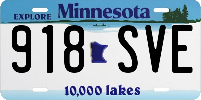 MN license plate 918SVE