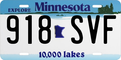 MN license plate 918SVF