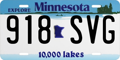 MN license plate 918SVG
