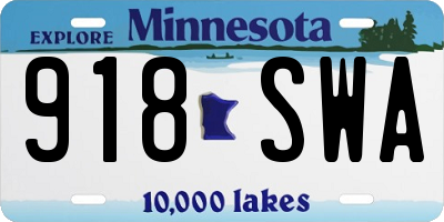 MN license plate 918SWA