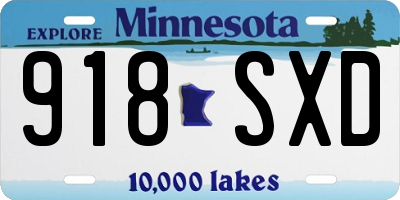 MN license plate 918SXD