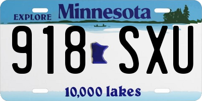 MN license plate 918SXU
