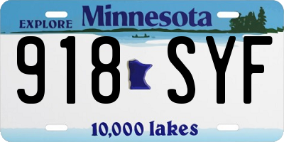 MN license plate 918SYF