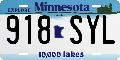 MN license plate 918SYL