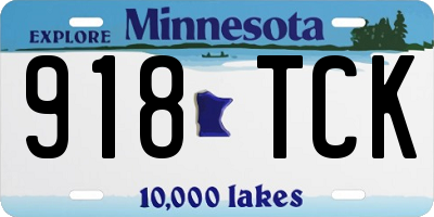 MN license plate 918TCK