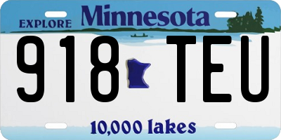 MN license plate 918TEU
