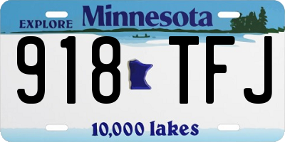 MN license plate 918TFJ