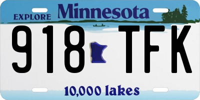 MN license plate 918TFK