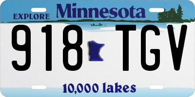 MN license plate 918TGV