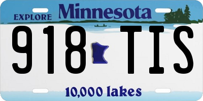 MN license plate 918TIS