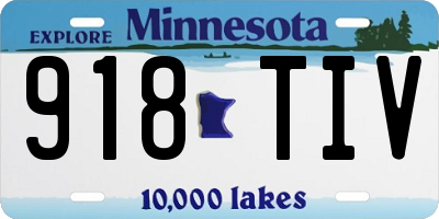 MN license plate 918TIV