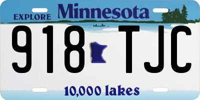 MN license plate 918TJC