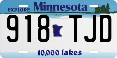 MN license plate 918TJD