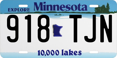 MN license plate 918TJN