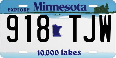MN license plate 918TJW