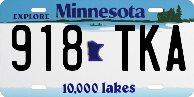 MN license plate 918TKA