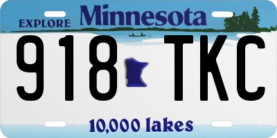 MN license plate 918TKC