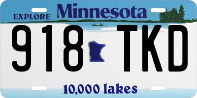MN license plate 918TKD
