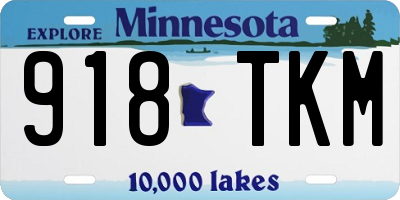 MN license plate 918TKM