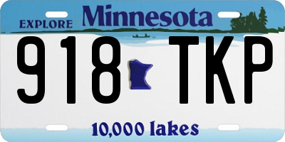 MN license plate 918TKP
