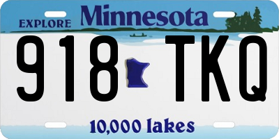 MN license plate 918TKQ