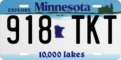 MN license plate 918TKT