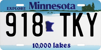 MN license plate 918TKY