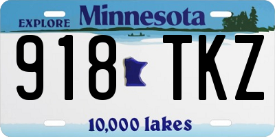 MN license plate 918TKZ