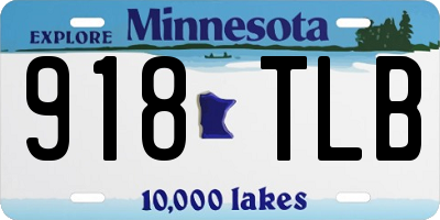 MN license plate 918TLB
