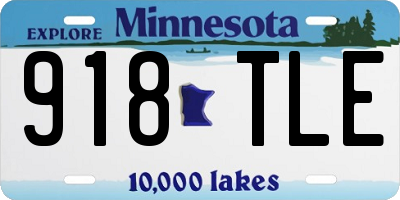MN license plate 918TLE