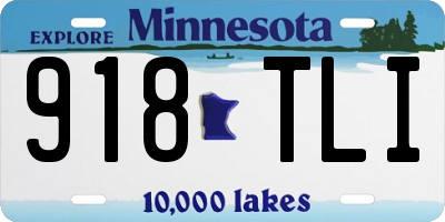 MN license plate 918TLI