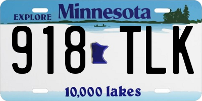 MN license plate 918TLK