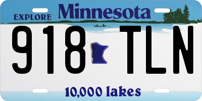 MN license plate 918TLN