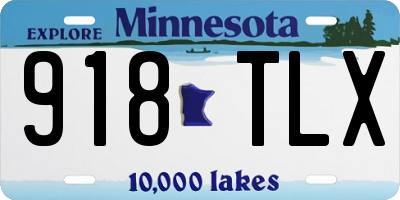 MN license plate 918TLX