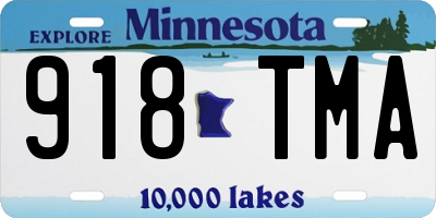 MN license plate 918TMA